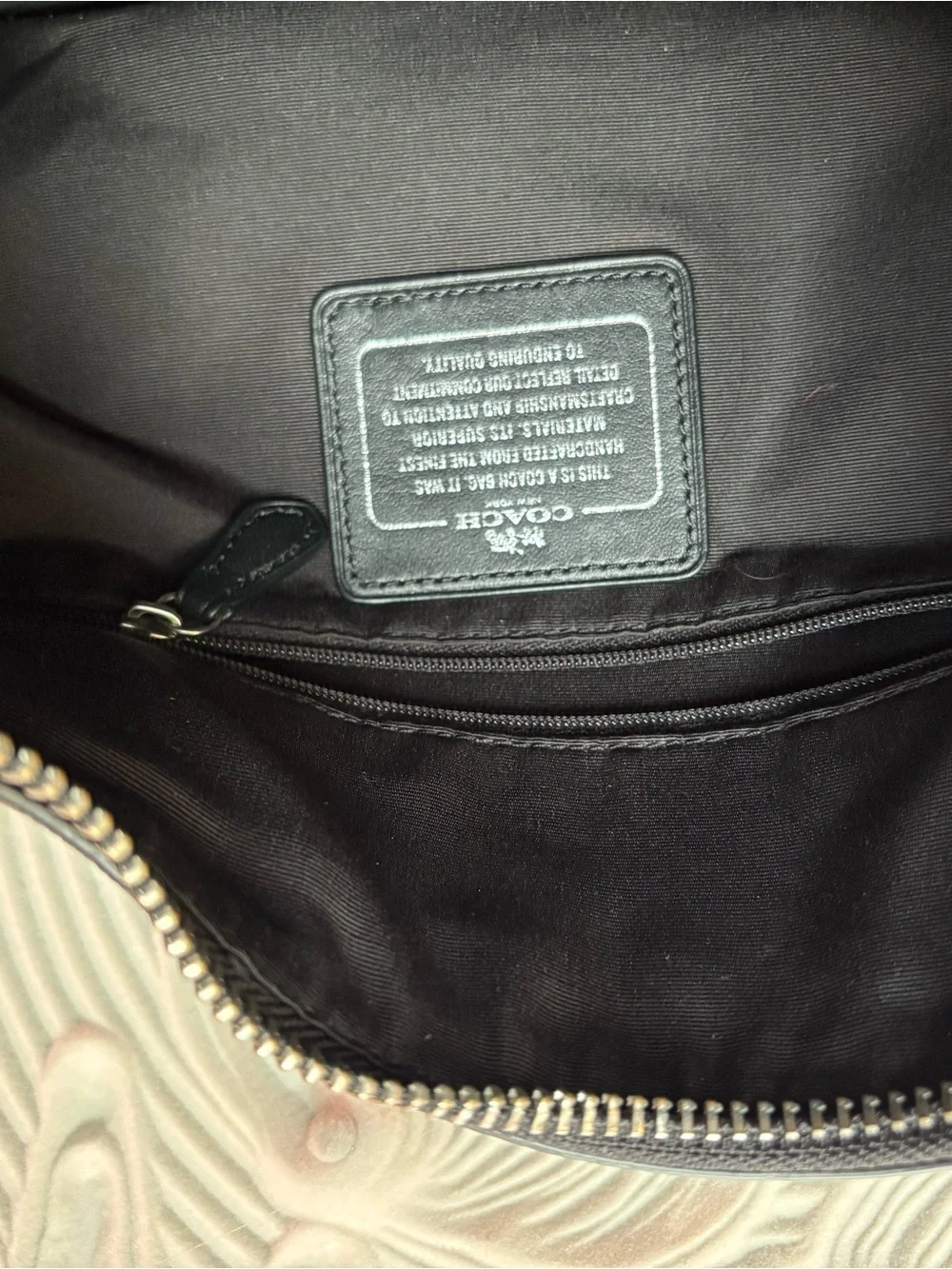 Coach Silver gray Pebbled Leather Hobo Shoulder Bag